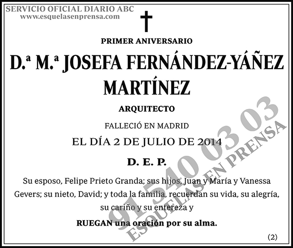 M.ª Josefa Fernández-Yánez Martínez
